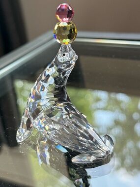 Swarovski Playing Seal 622526 Crystal Figurine Retired w/ Box
